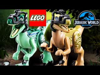 LEGO ДИНОЗАВРЫ ЛЕГО. Динозавры в Мире Юрского Периода Велоцирапторы съедают Свинью Jurassic World